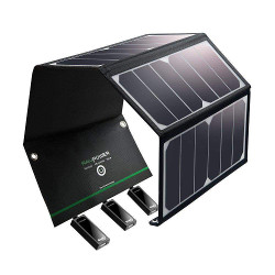 Image for Solar Charger RAVPower 24W Solar Panel with 3 USB Ports